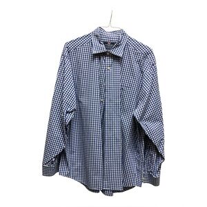 Vineyard Vines Men’s Tucker Longsleeve Dress Shirt In Royal Blue Check Sz XXL